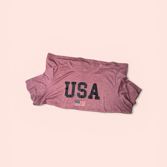 Tops - Red USA Graphic T-Shirt